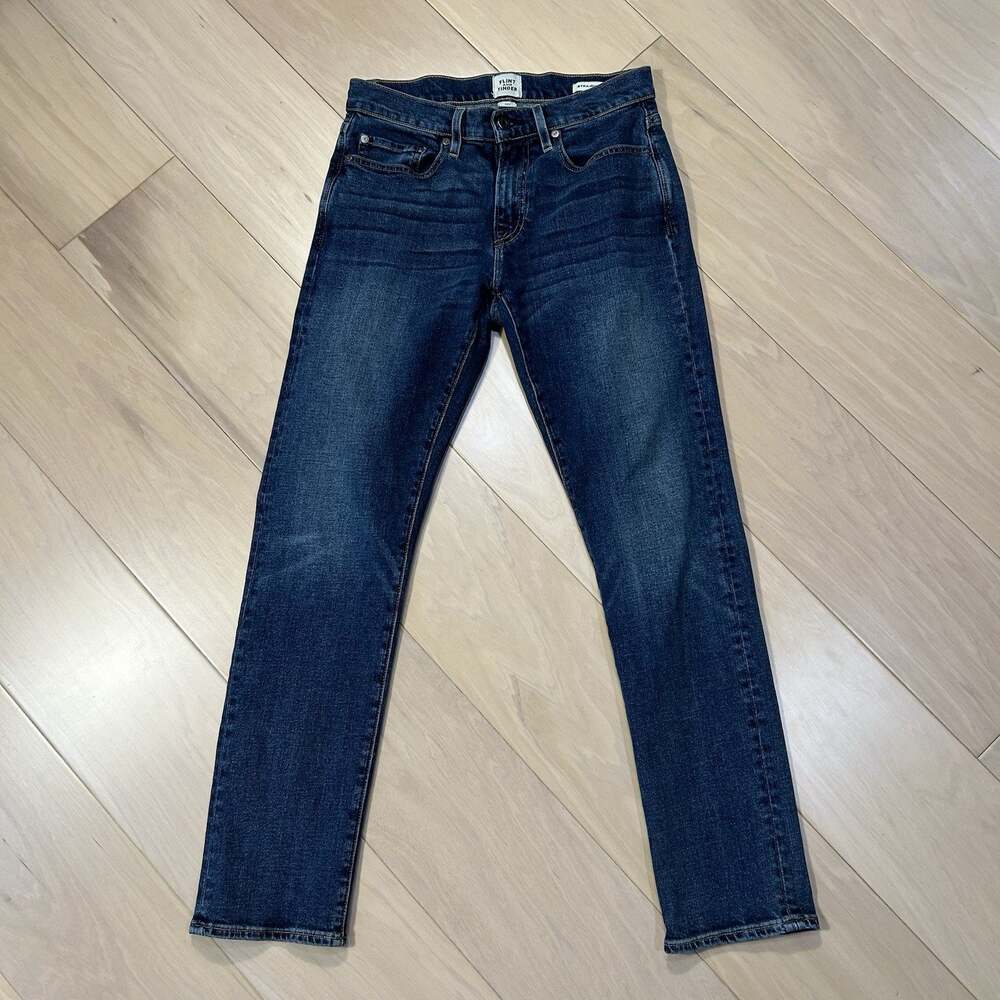 Flint and Tinder Straight Fit Denim Jeans Blue Men’s 28x29